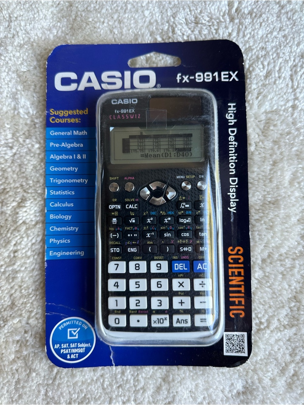 Casio fx-991EX Scientific Handheld Calculator, LCD Display, Battery Powered